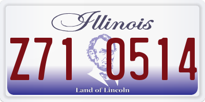 IL license plate Z710514