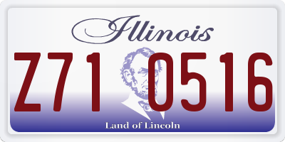 IL license plate Z710516