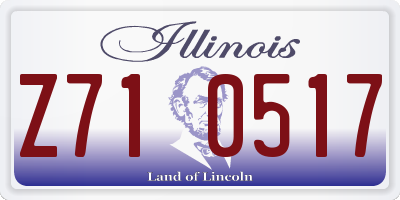 IL license plate Z710517