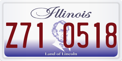 IL license plate Z710518
