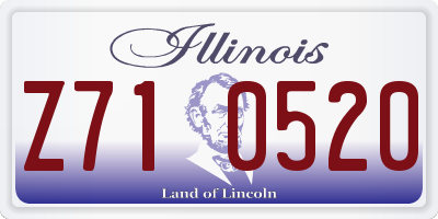 IL license plate Z710520