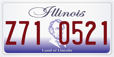 IL license plate Z710521