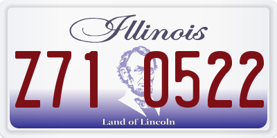 IL license plate Z710522