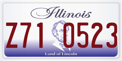 IL license plate Z710523