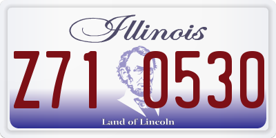 IL license plate Z710530