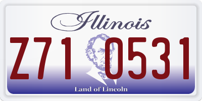 IL license plate Z710531