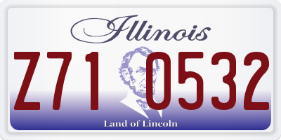 IL license plate Z710532