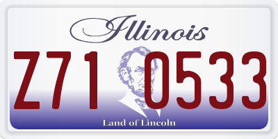 IL license plate Z710533