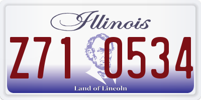 IL license plate Z710534