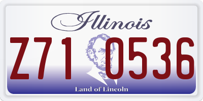 IL license plate Z710536