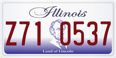 IL license plate Z710537