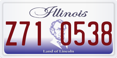 IL license plate Z710538