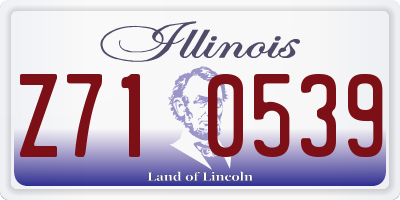 IL license plate Z710539