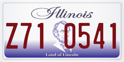 IL license plate Z710541