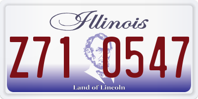 IL license plate Z710547