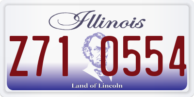 IL license plate Z710554
