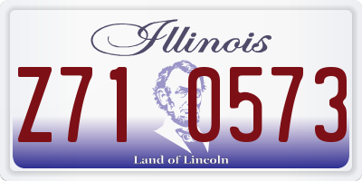 IL license plate Z710573