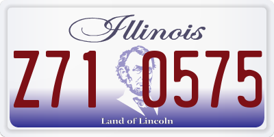 IL license plate Z710575