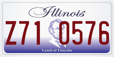 IL license plate Z710576