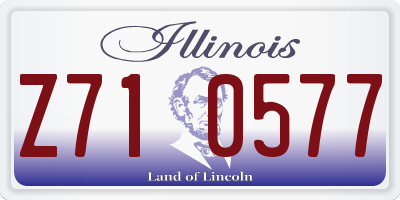 IL license plate Z710577