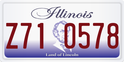 IL license plate Z710578