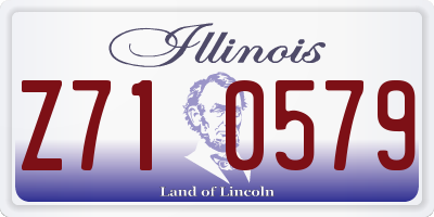 IL license plate Z710579