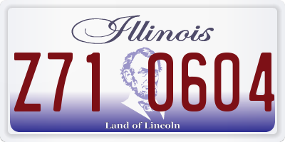 IL license plate Z710604