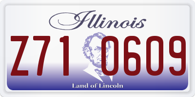 IL license plate Z710609