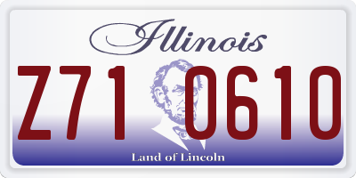 IL license plate Z710610