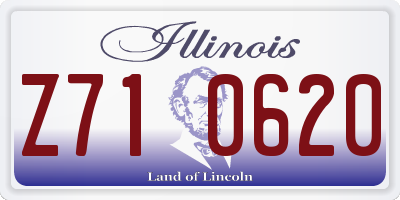 IL license plate Z710620