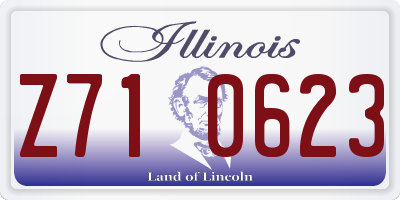 IL license plate Z710623