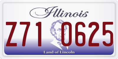 IL license plate Z710625