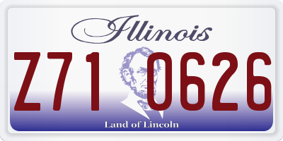 IL license plate Z710626