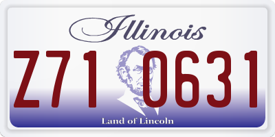 IL license plate Z710631