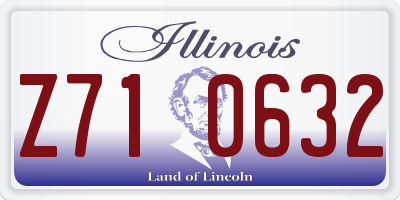 IL license plate Z710632