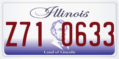 IL license plate Z710633