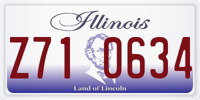 IL license plate Z710634