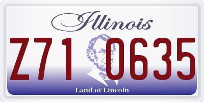 IL license plate Z710635