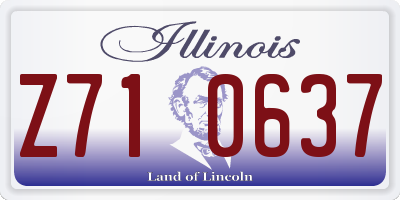 IL license plate Z710637