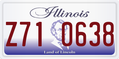 IL license plate Z710638