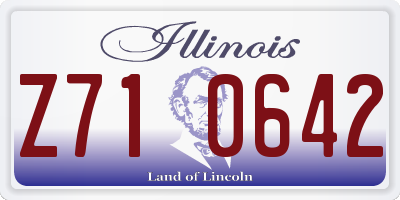 IL license plate Z710642