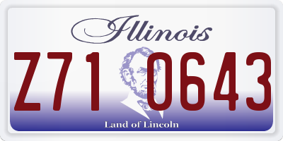 IL license plate Z710643