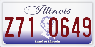 IL license plate Z710649