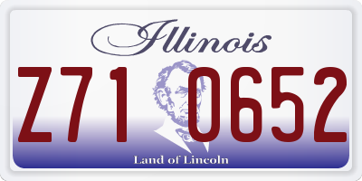 IL license plate Z710652