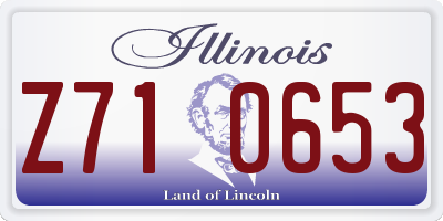 IL license plate Z710653