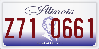 IL license plate Z710661