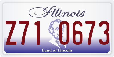 IL license plate Z710673