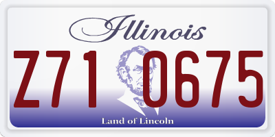 IL license plate Z710675