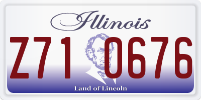 IL license plate Z710676