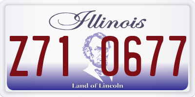 IL license plate Z710677